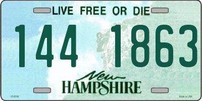NH license plate 1441863