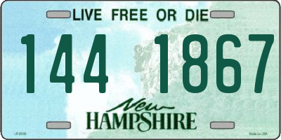 NH license plate 1441867