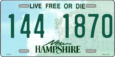 NH license plate 1441870