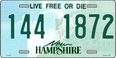 NH license plate 1441872