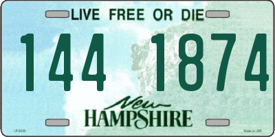 NH license plate 1441874