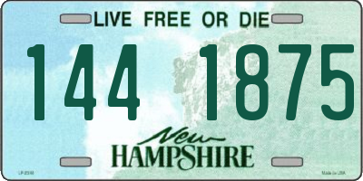 NH license plate 1441875