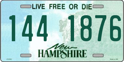 NH license plate 1441876