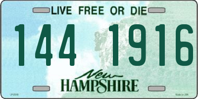 NH license plate 1441916