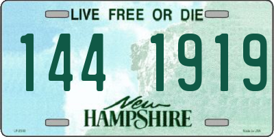 NH license plate 1441919