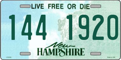 NH license plate 1441920