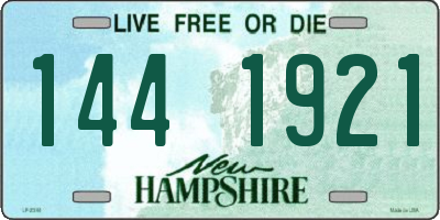 NH license plate 1441921