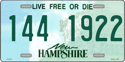 NH license plate 1441922