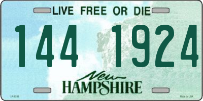 NH license plate 1441924
