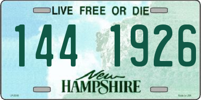 NH license plate 1441926