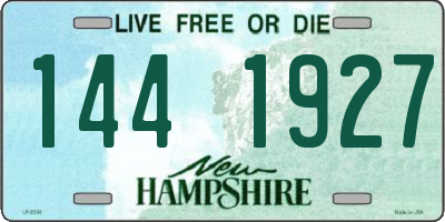 NH license plate 1441927