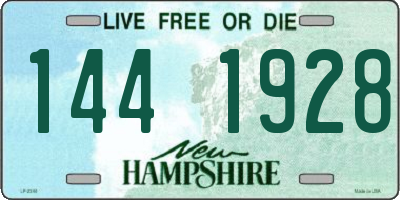 NH license plate 1441928