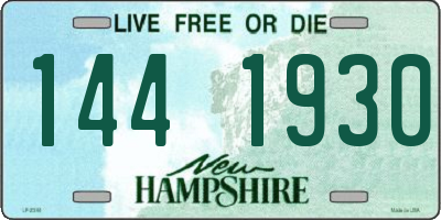 NH license plate 1441930