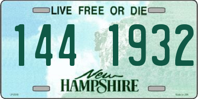 NH license plate 1441932