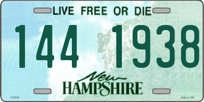 NH license plate 1441938