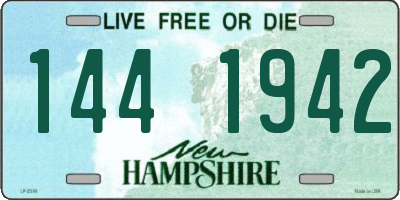 NH license plate 1441942