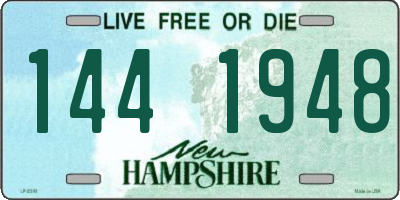 NH license plate 1441948