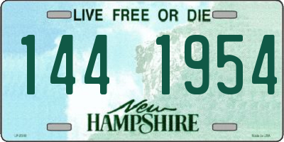 NH license plate 1441954