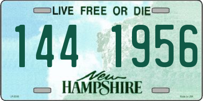 NH license plate 1441956