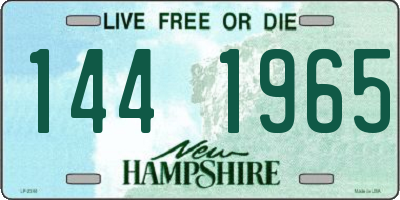NH license plate 1441965