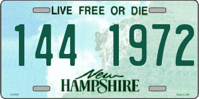NH license plate 1441972