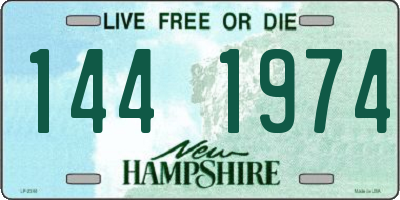 NH license plate 1441974