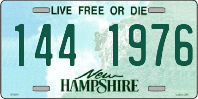 NH license plate 1441976