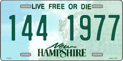 NH license plate 1441977