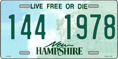 NH license plate 1441978