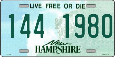 NH license plate 1441980