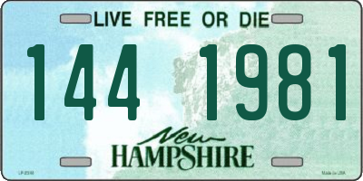 NH license plate 1441981