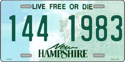 NH license plate 1441983