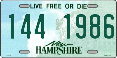 NH license plate 1441986