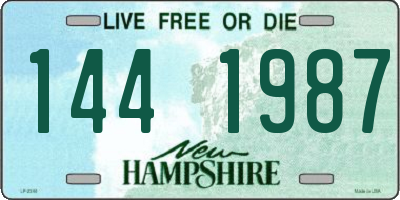 NH license plate 1441987