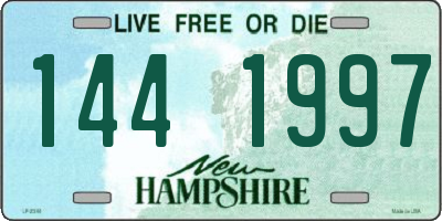 NH license plate 1441997