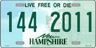 NH license plate 1442011