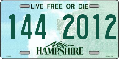 NH license plate 1442012