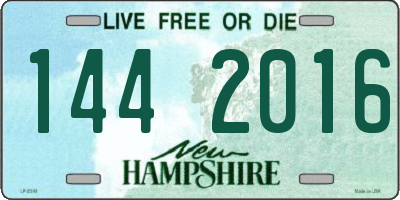 NH license plate 1442016