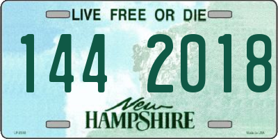 NH license plate 1442018