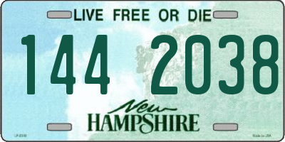 NH license plate 1442038