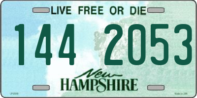 NH license plate 1442053