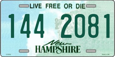 NH license plate 1442081
