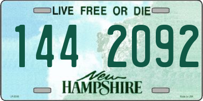 NH license plate 1442092