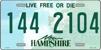 NH license plate 1442104