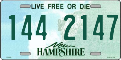 NH license plate 1442147