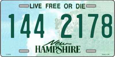NH license plate 1442178
