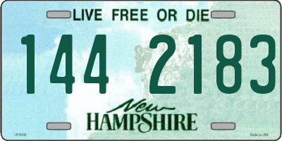 NH license plate 1442183