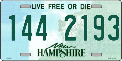 NH license plate 1442193