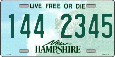 NH license plate 1442345