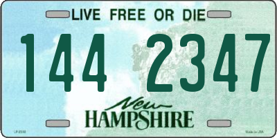 NH license plate 1442347